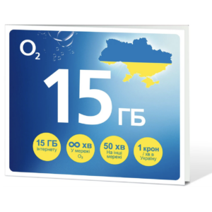 O2 Předplacená karta GO Ukrajina 15 GB