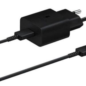 EP-T1510XBE Samsung USB-C 15W Cestovní nabíječka + USB-C Datový Kabel Black