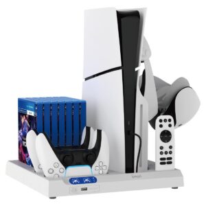 iPega P5S028 All-in-One Nabíjecí Stojan s Chlazením pro PS5/PS5 Slim/PS5 Pro White