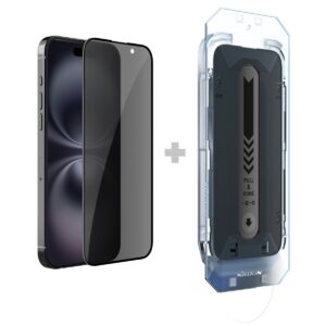 Nillkin Tvrzené Sklo 0.25mm Guardian 2.5D pro Apple iPhone 16 Black (s aplikátorem)