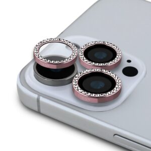 Guess Fixed Glitter Ochrana Čoček pro iPhone 16 Pro/16 Pro Max Pink