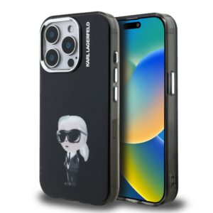 Karl Lagerfeld IML Aquarelle Karl Zadní Kryt pro iPhone 15 Pro Max Black