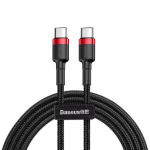 Baseus Cafule Flash Charging Datový Kabel USB-C - USB-C 60W 2m Red/Black