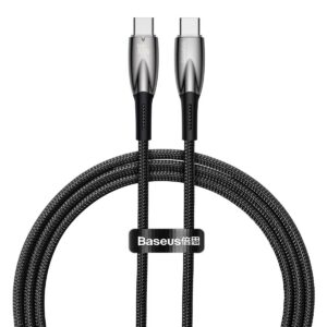 Baseus Glimmer Series Fast Charging Datový Kabel USB-C - USB-C 100W 1m Black