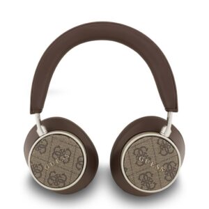 Guess PU Leather 4G Classic Logo ENC Bezdrátová Sluchátka Brown