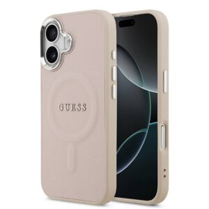 Guess PU Saffiano MagSafe Zadní Kryt pro iPhone 17 Pink
