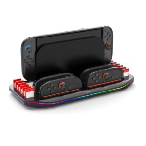 iPega SW2210 Multifunkční Nabíjecí RGB Stojan pro Nintendo Switch 2 Black