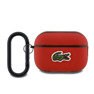 Lacoste Petit Pique Croc Logo Patch Pouzdro pro AirPods Pro 2 Red