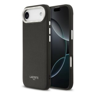 Lacoste PU Leather Champs Elysees MagSafe Zadní Kryt pro iPhone Air Black