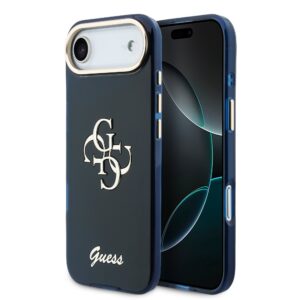 Guess IML 4G Script Metal Logo Zadní Kryt pro iPhone Air Blue