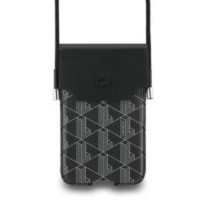 Lacoste PVC Blend Monogram Metal Logo Kapsa na Telefon XL Black