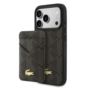 Lacoste PVC Blend MagSafe Zadní Kryt + Peněženka pro iPhone 17 Pro Brown