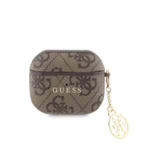 Guess 4G PU Charm Pouzdro pro AirPods 3 Brown