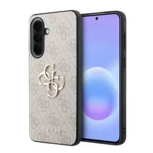 Guess PU 4G Metal Logo Zadní Kryt pro Samsung Galaxy A57 Pink