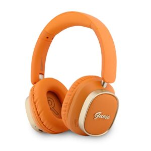 Guess Rectangle Metal Script Logo ENC Bezdrátová Sluchátka Orange