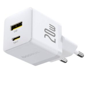 Baseus Palm Fast Nabíječka USB-A + USB-C 20W White