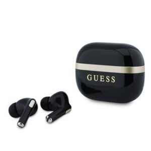 Guess Gold Line Glossy Finish TWS Bezdrátová Sluchátka Black