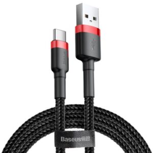 Baseus CATKLF-B91 Cafule Kabel USB-C 3A 1m Red/Black