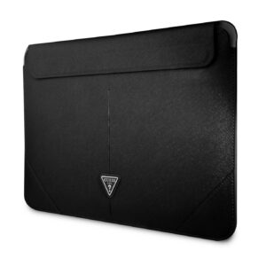 Guess Saffiano Triangle Metal Logo Computer Sleeve 13/14" Black