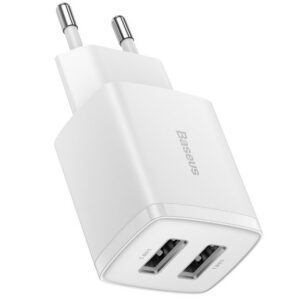 Baseus CCXJ010202 Compact Nabíječka 2xUSB 10,5W White