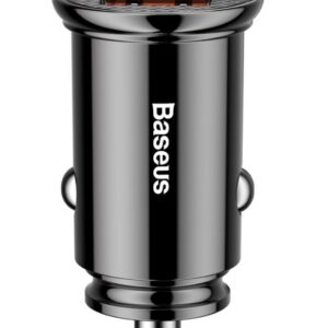 Baseus CCALL-YS01 Circular Nabíječka do Auta USB+USB-C 30W Black