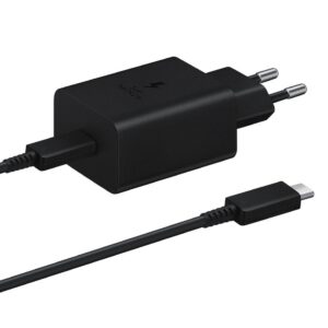 EP-T4510XBE Samsung 45W Cestovní nabíječka + USB-C Datový Kabel Black