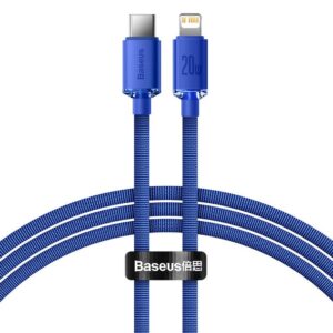Baseus CAJY000203 Crystal Shine Series Datový Kabel USB-C - Lightning 20W 1,2m Blue