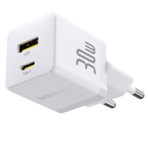 Baseus Palm Fast Nabíječka USB-A + USB-C 30W White