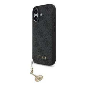 Guess 4G Charm MagSafe Zadní Kryt pro iPhone 17 Tone on Tone Grey