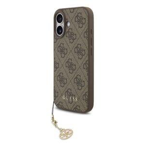 Guess 4G Charm MagSafe Zadní Kryt pro iPhone 17 Tone on Tone Brown