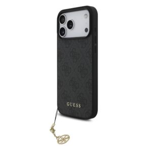 Guess 4G Charm MagSafe Zadní Kryt pro iPhone 17 Pro Max Tone on Tone Grey
