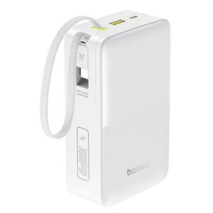 Baseus EnerFill FC51 Bipow 2 Pro 22.5W Powerbanka s Integrovaným Kabelem 30000mAh Moon White