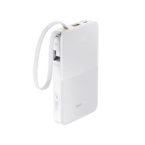 Baseus EnerFill FC51 Bipow 2 Pro 22.5W Powerbanka s Integrovaným Kabelem 10000mAh Moon White