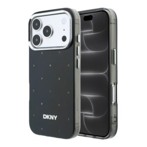 DKNY PC/TPU Rhinestones Magsafe Zadní Kryt pro iPhone 18 Pro Black