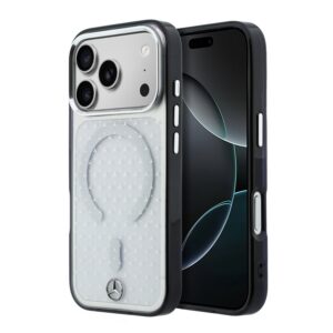 Mercedes PC/TPU Star Pattern MagSafe Zadní Kryt pro iPhone 18 Pro Transparent/Black