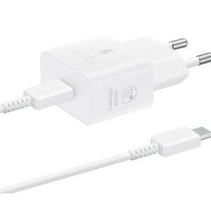 EP-T2510XWE Samsung USB-C 25W Cestovní nabíječka + USB-C Datový Kabel White