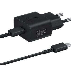 EP-T2510EBE + EP-DN980BBE Samsung USB-C 25W Cestovní nabíječka + USB-C Datový Kabel Black (OOB Bulk)