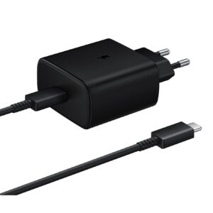 EP-TA845EBE + EP-DW767JBE Samsung 45W Cestovní nabíječka + USB-C/USB-C Datový Kabel Black (OOB Bulk)
